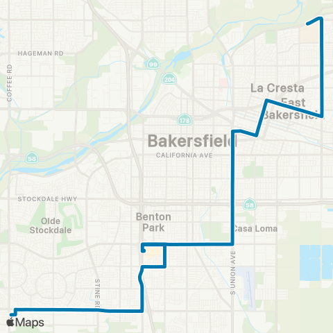 GET White Lane / Bakersfield College map