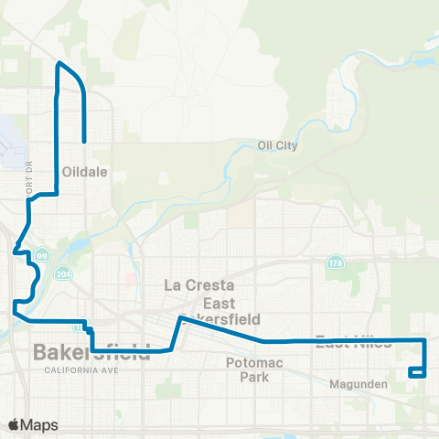 GET Oildale / Foothill map