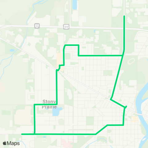 TRIPS Green Line map