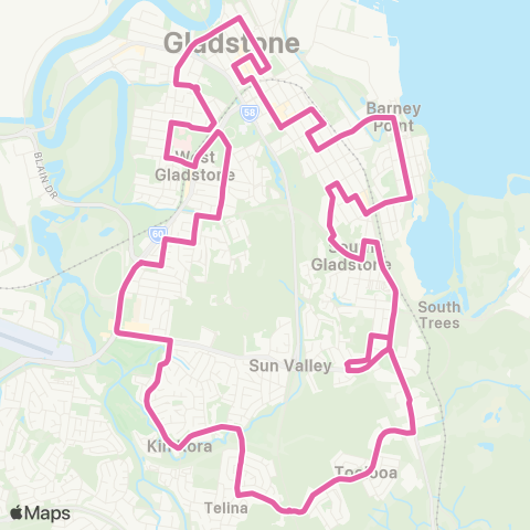 Translink Gladstone Gladstone Loop map