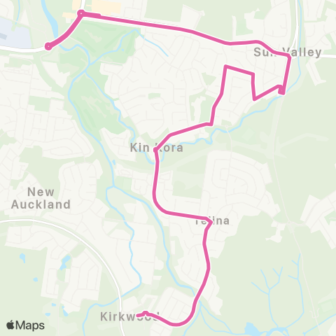 Translink Gladstone Kin Kora - Kirkwood map