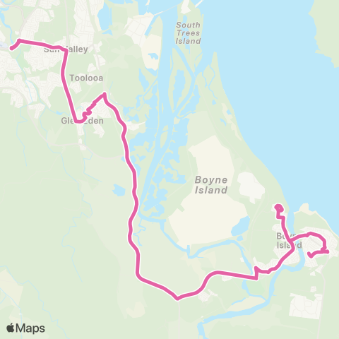 Translink Gladstone Kin Kora - Boyne Is and Tannum Sands via Telina map