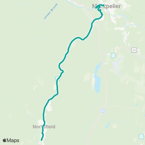 GMT Northfield Commuter map