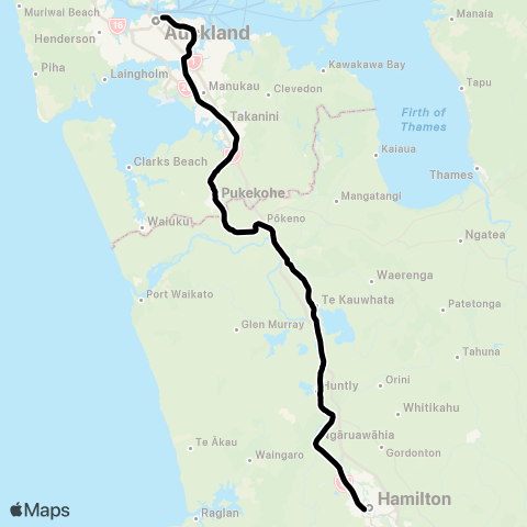 Busit Te Huia map