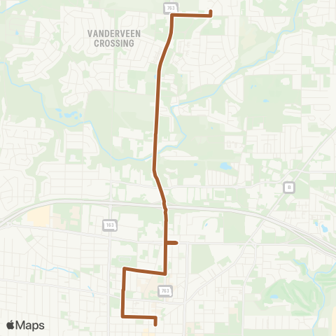 GoCOMO Orange Route map