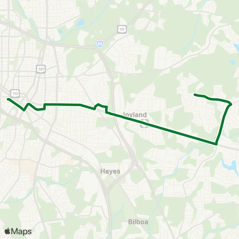 GoDurham Holloway St – The Village – Southern HS map