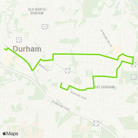 GoDurham Holloway St – The Village – Alston Ave map