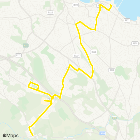 Go-Ahead Ireland Kilternan - Dún Laoghaire map