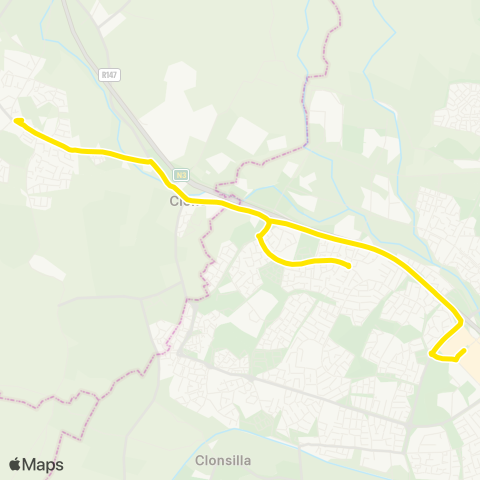 Go-Ahead Ireland Dunboyne - Blanchardstown map