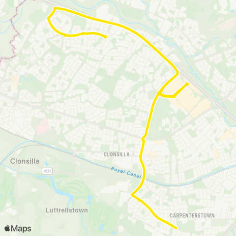 Go-Ahead Ireland Castaheany Estate - Castleknock CC map