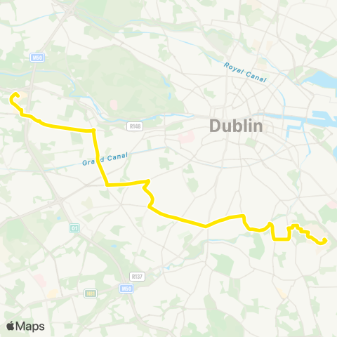 Go-Ahead Ireland Liffey Valley - UCD map