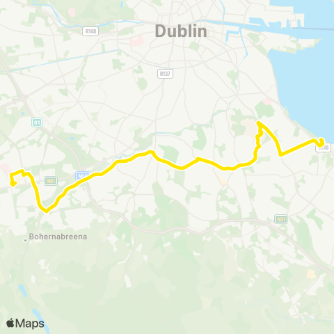 Go-Ahead Ireland The Square - Blackrock Station map