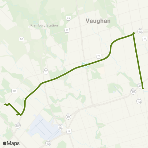 GO Transit Brampton Trinity Common / North York map