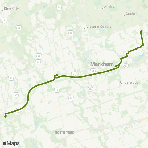 GO Transit Markham / Hwy 407 Terminal map