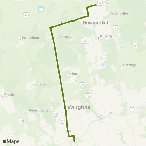 GO Transit East Gwillimbury / Hwy 407 Terminal map