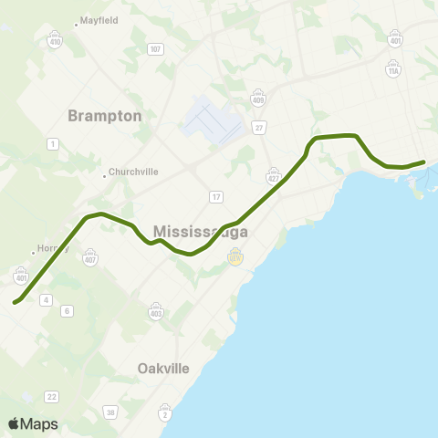 GO Transit Milton map