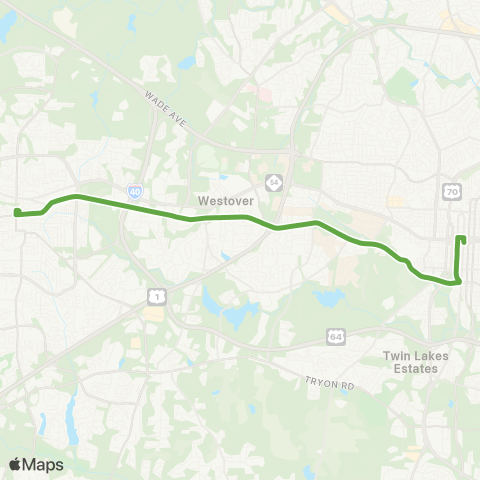 GoTriangle Route 300 map