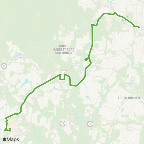 GoTriangle Durham - Patterson Place - Chapel Hill map