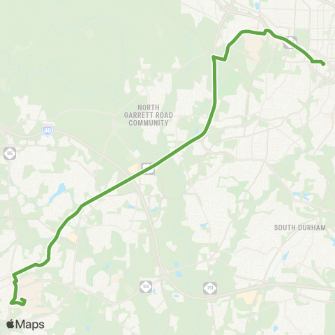 GoTriangle Durham - Chapel Hill map