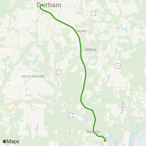 GoTriangle Durham - RTC map