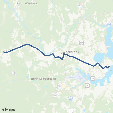 Greater Portland Metro Bus Husky Line map