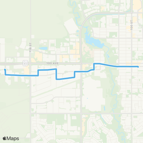 City of Grande Prairie Transit Route 3 map