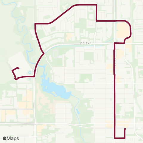 City of Grande Prairie Transit Route 4 map