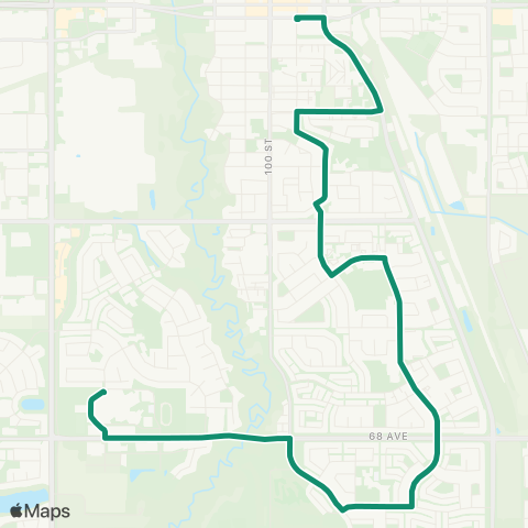 City of Grande Prairie Transit Route 5 map