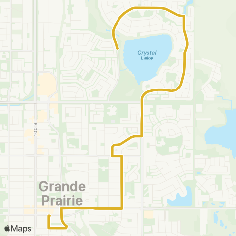 City of Grande Prairie Transit Route 6 map