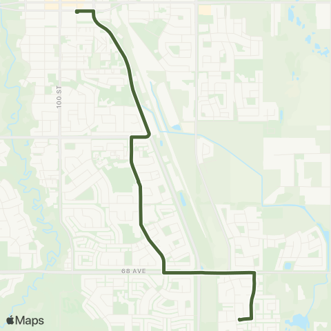 City of Grande Prairie Transit Route 9 map