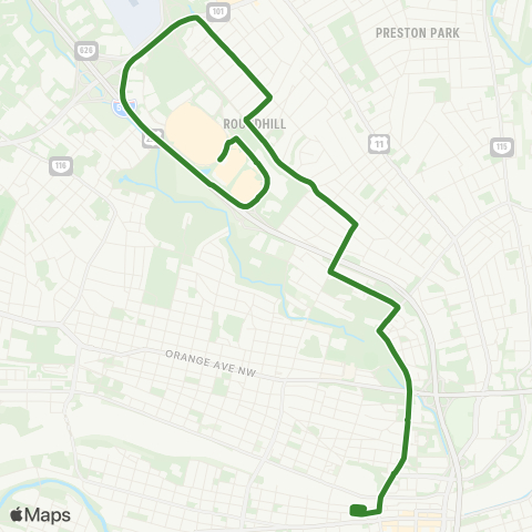 Valley Metro 16 - Valley View Mall to 3rd St Station map