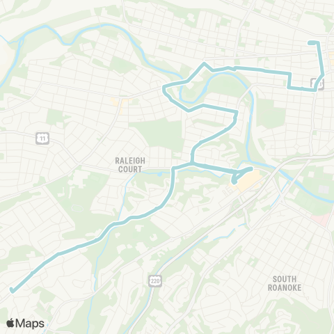 Valley Metro 61 - 3rd St Sta to Brambleton and Red Rock map