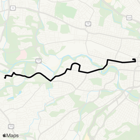 Valley Metro 71 - 3rd St Sta to Lewis Gale Hospital map