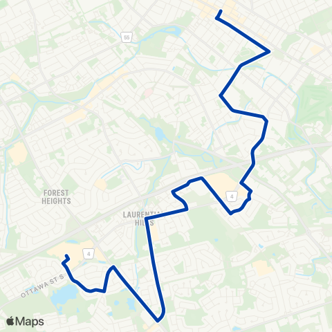 GRT Ottawa South map