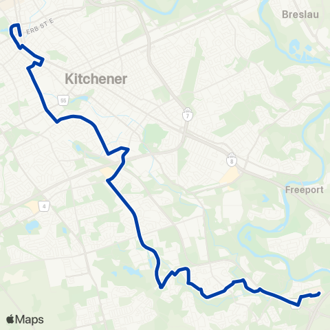 GRT Strasburg-Belmont map