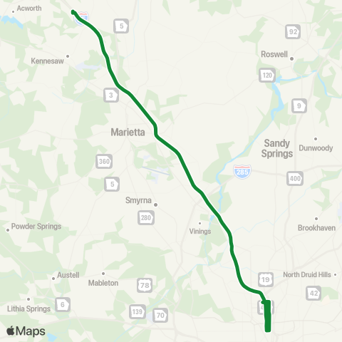 Xpress Hickory Grove - Midtown map