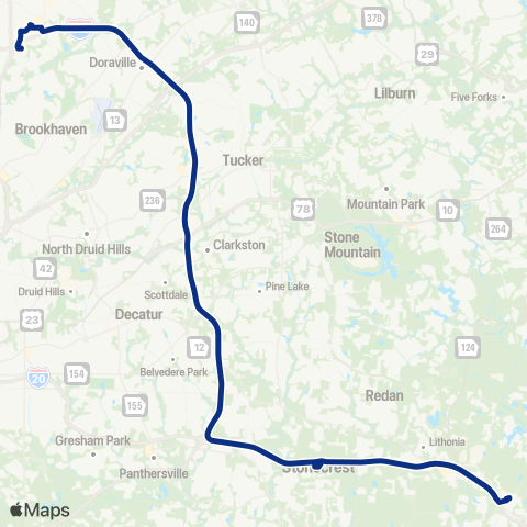 Xpress W Conyers / Panola - Perimeter map