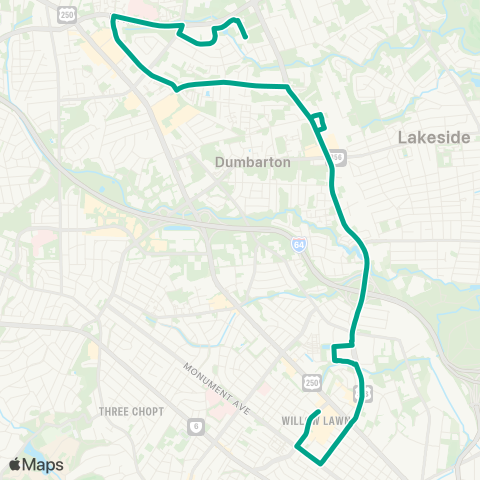 GRTC Henrico Government Center map