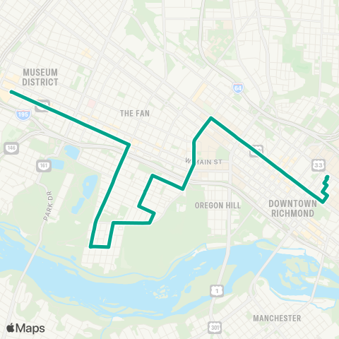 GRTC Cary / Maymont map