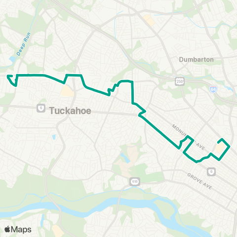 GRTC Patterson / Parham map