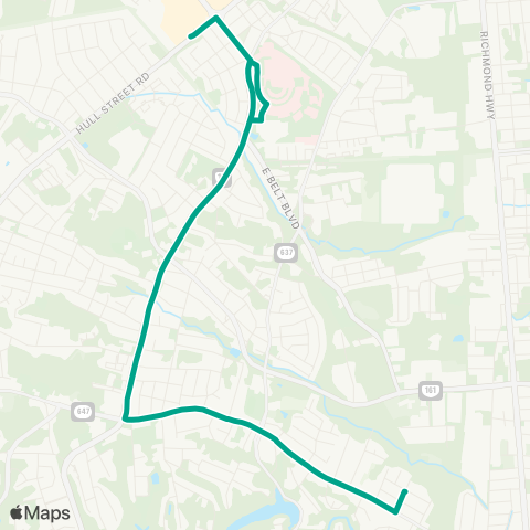 GRTC Broad Rock / Walmsley map