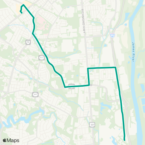 GRTC Belt / Bells / Ruffin map