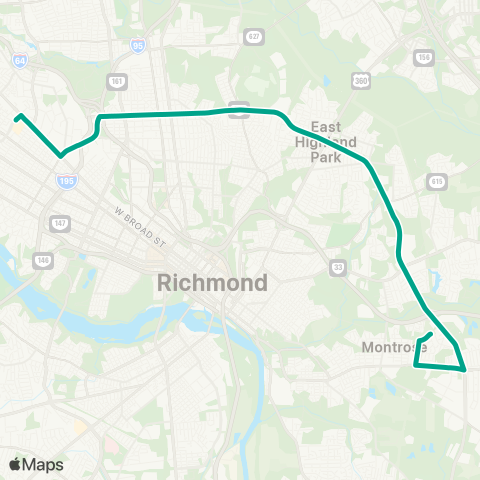 GRTC Laburnum Connector map