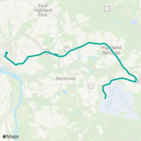 GRTC Nine Mile / Airport map