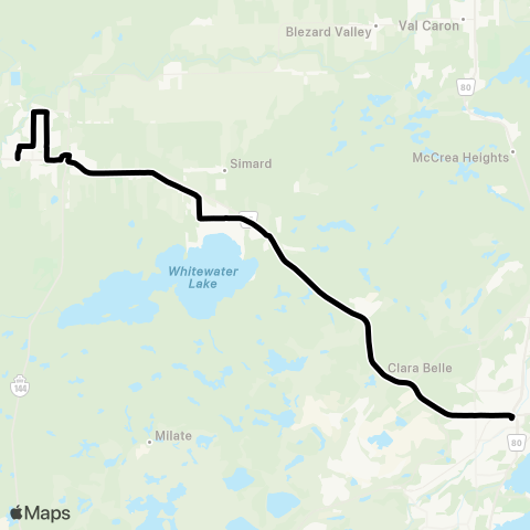 GST Azilda - Chelmsford map