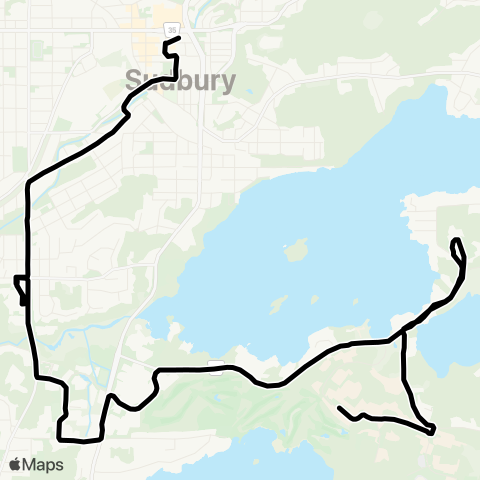 GST Laurentian via Regent map