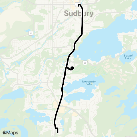 GOVA Main Line South End map