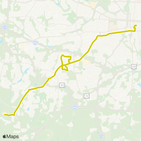 Greensboro Transit Agency Gate City Boulevard map