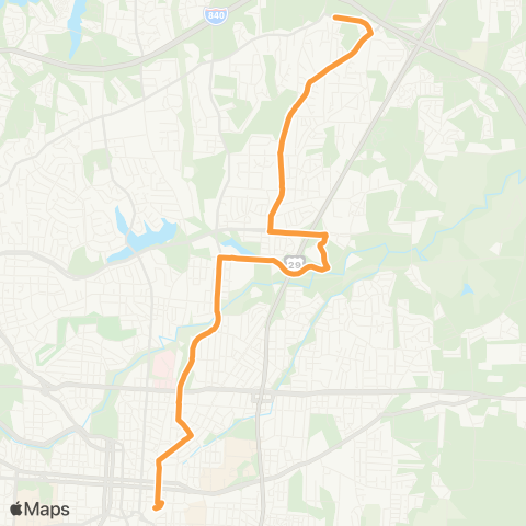 Greensboro Transit Agency Yanceyville Street / Brightwood School map