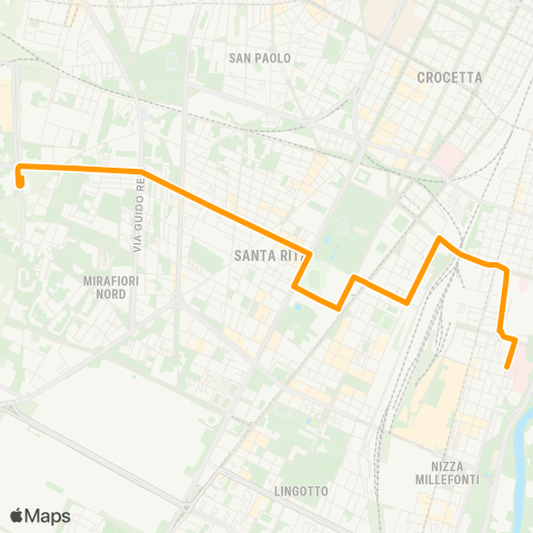 GTT Torino Feriale, via Crea (Grugliasco) - via Ventimiglia map